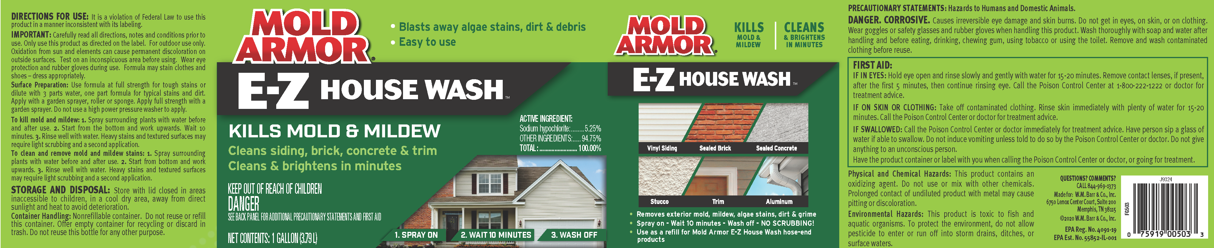 Mold Armor FG503 1 gal. E-Z House Wash